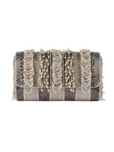 TASSLE - The Bead Clutch (White and Grey)