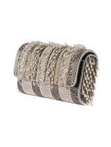 TASSLE - The Bead Clutch (White and Grey)